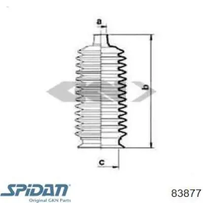 Osłona mechanizmu kierowniczego (maglownicy) GKN-Spidan 83877 cena, od 7,32 USD