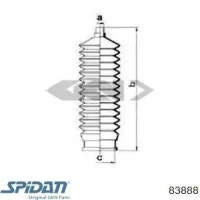 Osłona mechanizmu kierowniczego (maglownicy) GKN-Spidan 83888 cena, od 7,51 USD