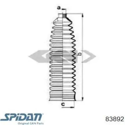 Osłona mechanizmu kierowniczego (maglownicy) GKN-Spidan 83892 cena, od 7,93 USD