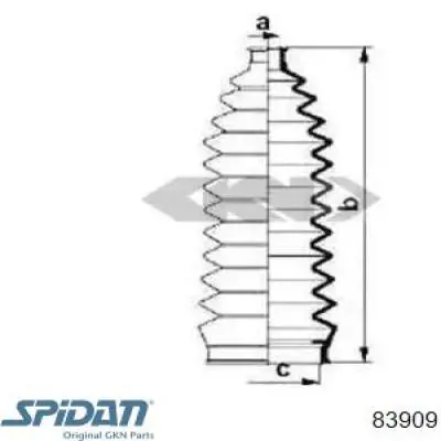 Osłona mechanizmu kierowniczego (maglownicy) GKN-Spidan 83909 cena, od 13,18 USD