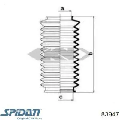 Osłona mechanizmu kierowniczego (maglownicy) GKN-Spidan 83947 cena, od 26,63 USD