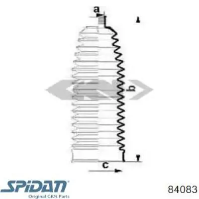 Do koszyka 84083 GKN-Spidan Osłona mechanizmu kierowniczego (maglownicy)