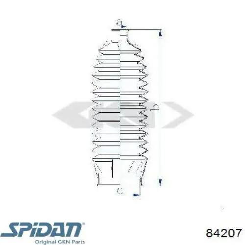 Do koszyka 84207 GKN-Spidan Osłona mechanizmu kierowniczego (maglownicy) lewa