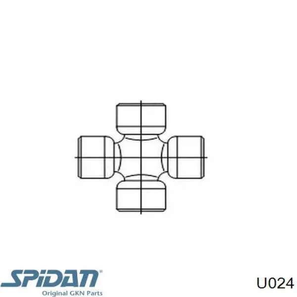 U024 GKN-Spidan Krzyżak wału Cardana tylnego