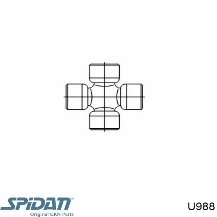 Krzyżak wału Cardana tylnego GKN-Spidan U988 cena, od 13,72 USD