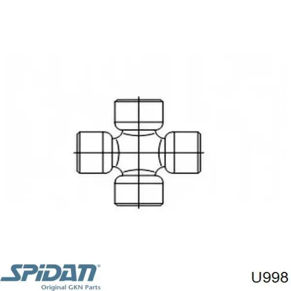 Krzyżak wału Cardana tylnego GKN-Spidan U998 cena, od 17,56 USD