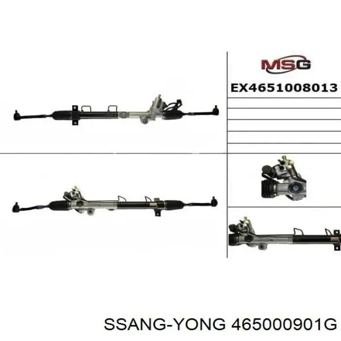Listwa kierownicza (maglownica) Ssang Yong 465000901G cena, od 984,89 USD