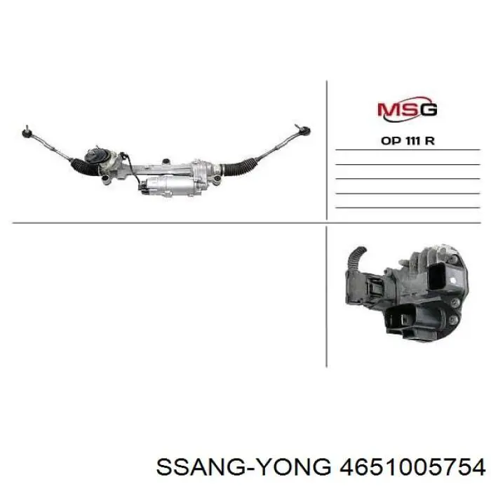 Listwa kierownicza (maglownica) Ssang Yong 4651005754 cena, od 861,13 USD