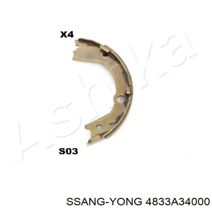 Klocki hamulca ręcznego Ssang Yong 4833A34000 cena, od 35,49 USD