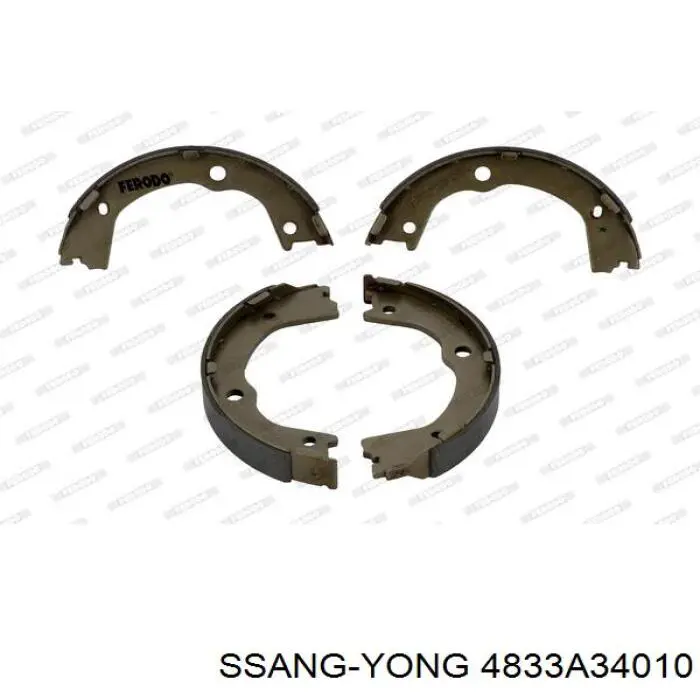 Klocki hamulca ręcznego Ssang Yong 4833A34010 cena, od 32,57 USD