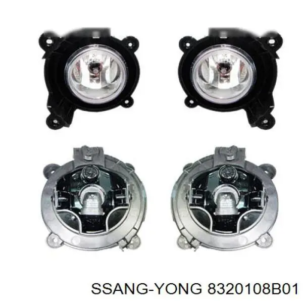 Lampa przeciwmgielna lewa Ssang Yong 8320108B01 cena, od 68,10 USD