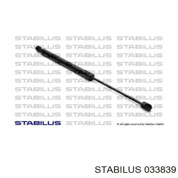 033839 Stabilus Amortyzator klapy bagażnika (3/5 drzwi-tylnych)