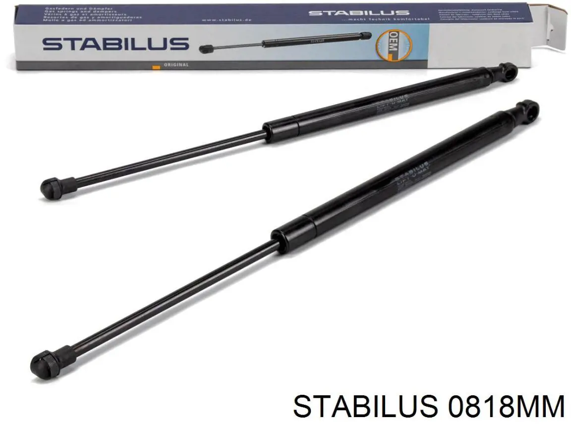 Do koszyka 0818MM Stabilus Amortyzator klapy bagażnika (3/5 drzwi-tylnych)