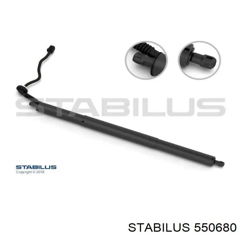 550680 Stabilus Amortyzator klapy bagażnika (3/5 drzwi-tylnych)