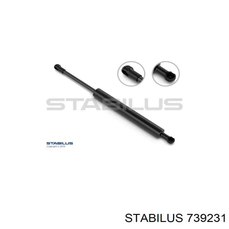 Do koszyka 739231 Stabilus Amortyzator klapy bagażnika (3/5 drzwi-tylnych)