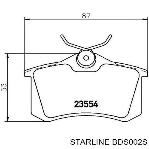 BDS002S Starline Okładziny (klocki) do hamulców tarczowych tylne