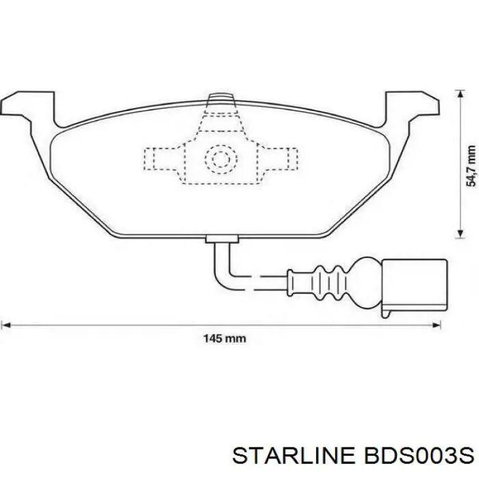 Do koszyka BDS003S Starline Klocki hamulcowe przednie tarczowe
