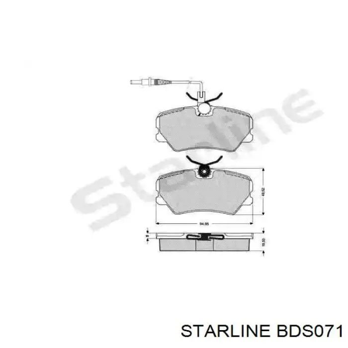 Klocki hamulcowe przednie tarczowe Starline BDS071