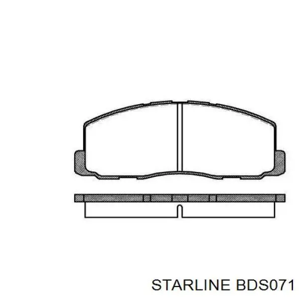 Klocki hamulcowe przednie tarczowe BDS071 Starline