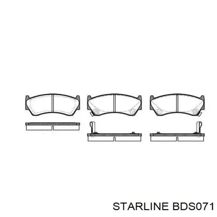 Klocki hamulcowe przednie tarczowe Starline BDS071 cena, od 21,50 USD
