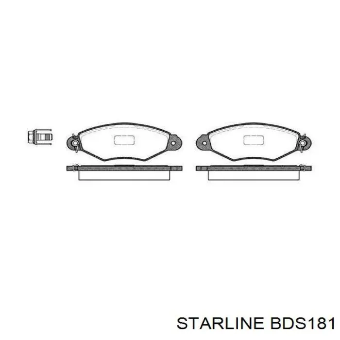 BDS181 Starline Klocki hamulcowe przednie tarczowe