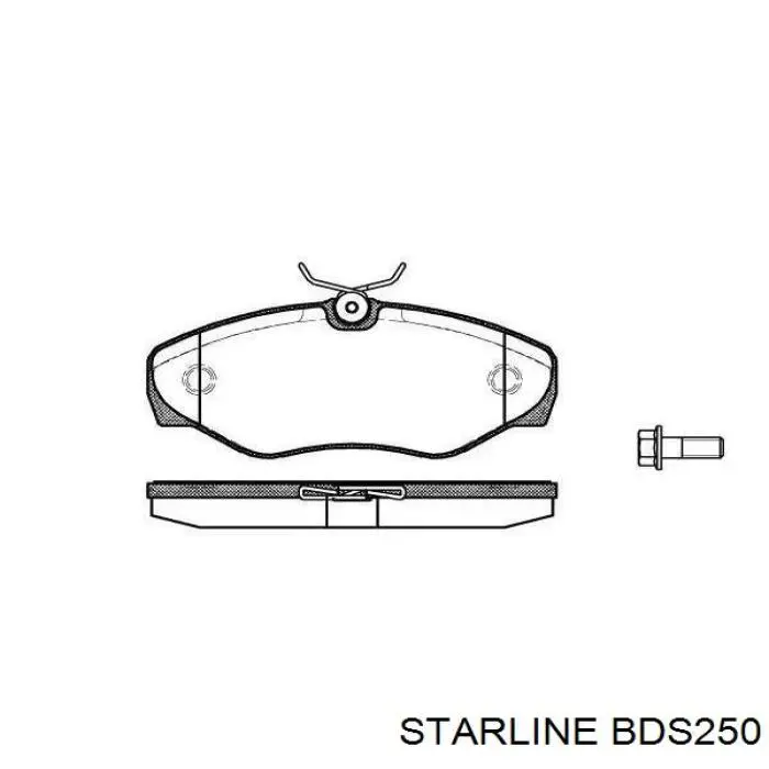 BDS250 Starline Klocki hamulcowe przednie tarczowe