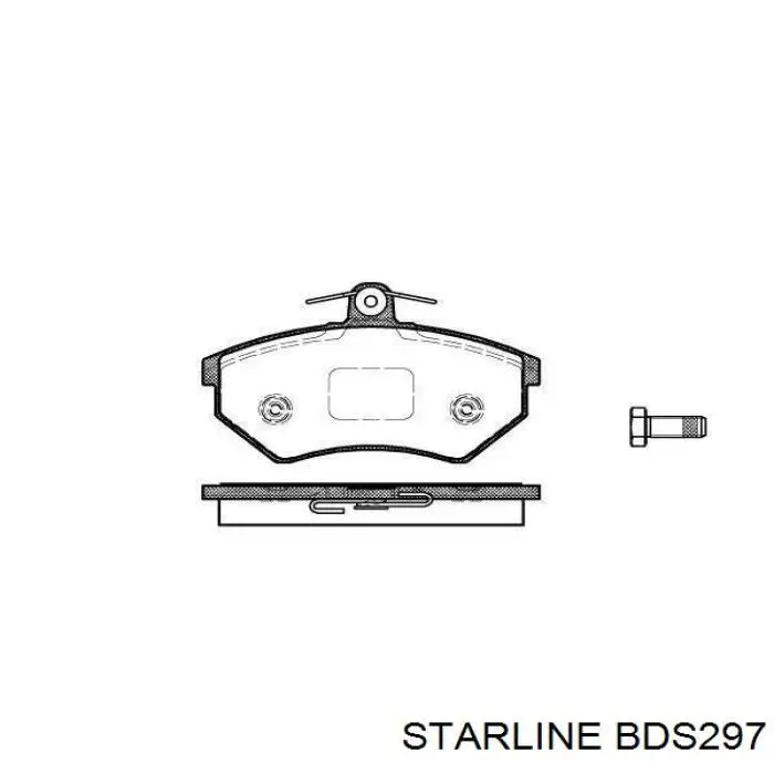 BD S297 Starline klocki hamulcowe przednie tarczowe