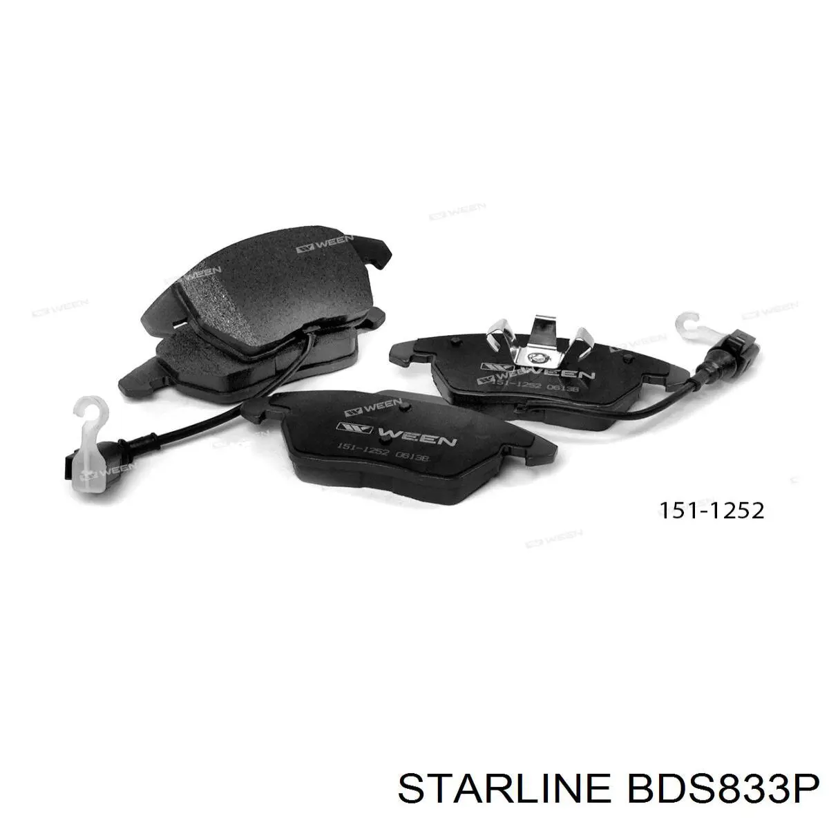 Klocki hamulcowe przednie tarczowe Starline BDS833P cena, od 28,79 USD