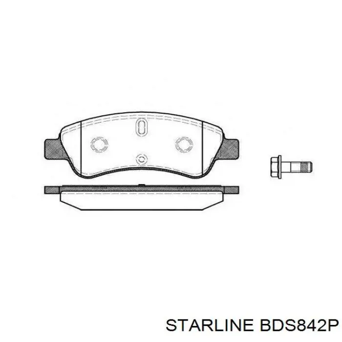Klocki hamulcowe przednie tarczowe Starline BDS842P cena, od 24,33 USD