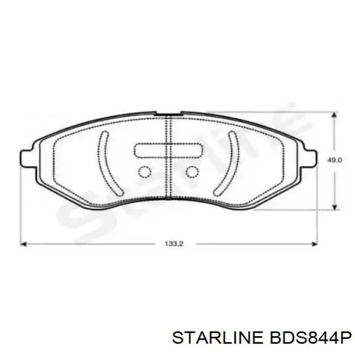 BD S844P Starline klocki hamulcowe przednie tarczowe