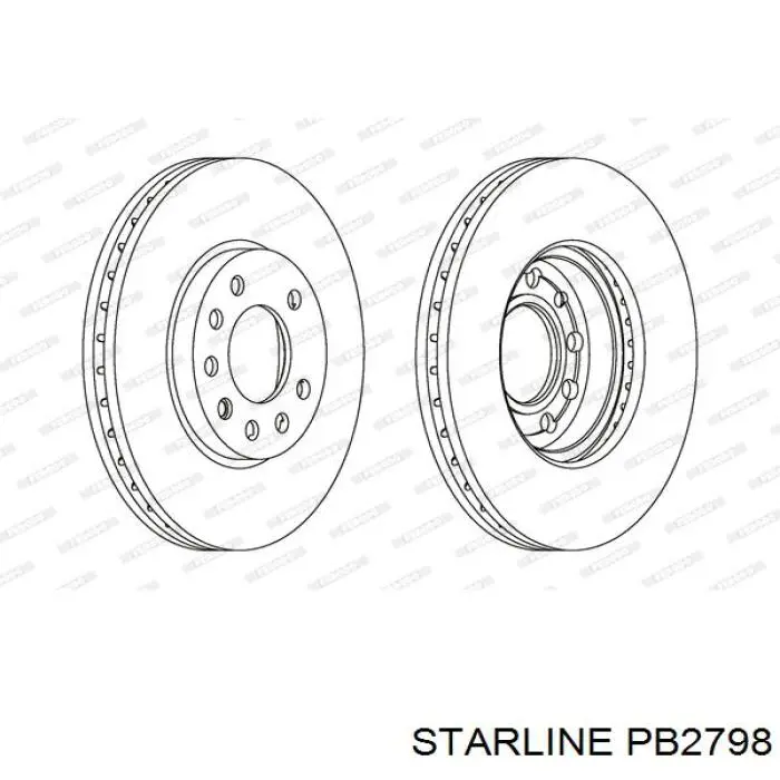 Do koszyka PB2798 Starline Tarcza hamulcowa przednia