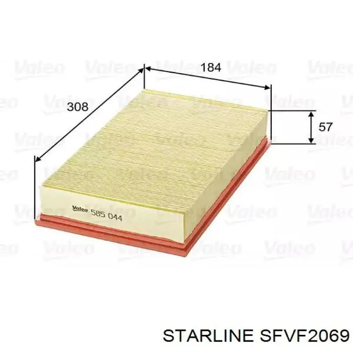 Do koszyka SFVF2069 Starline Filtr powietrza