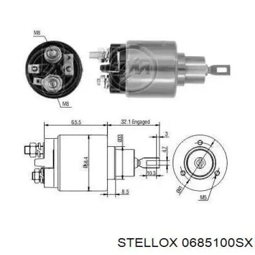 Elektromagnes rozrusznika Stellox 0685100SX cena, od 29,61 USD