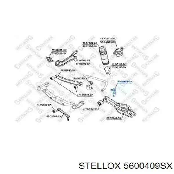 5600409SX Stellox łącznik stabilizatora tylnego