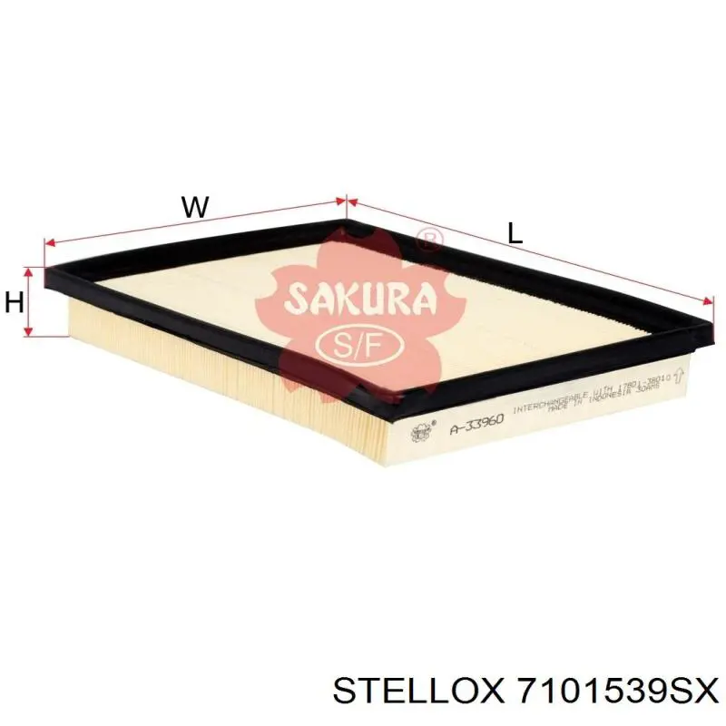 Filtr powietrza Stellox 7101539SX cena, od 8,97 USD