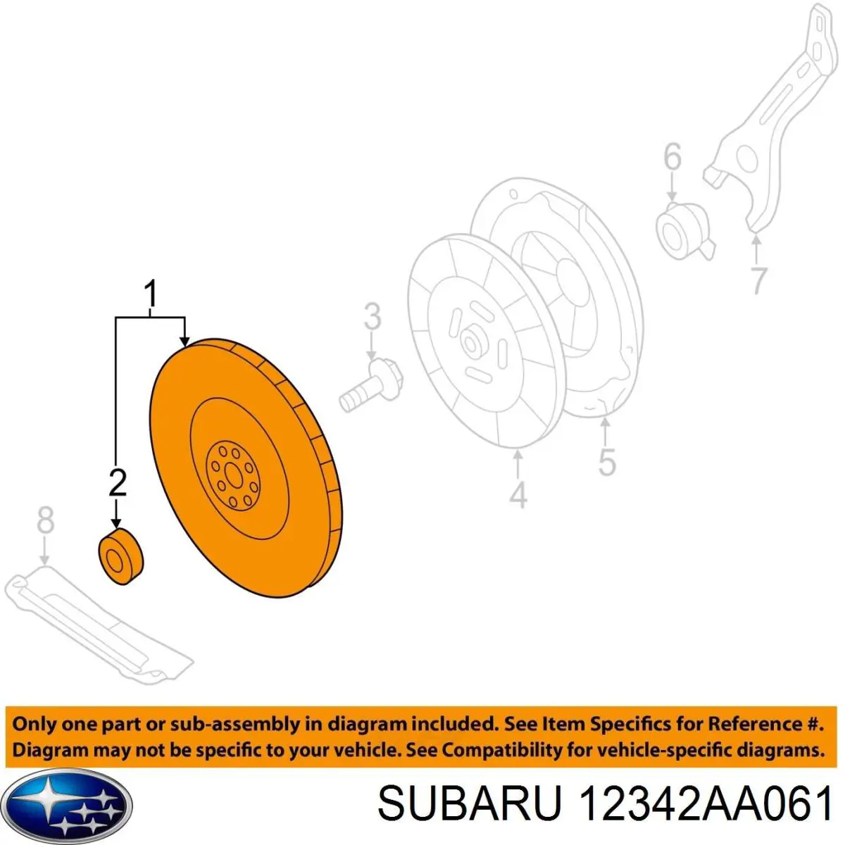 Koło zamachowe silnika Subaru Forester I SUV (S10, SF) (1997 - 2002) cena, od 503,51 USD