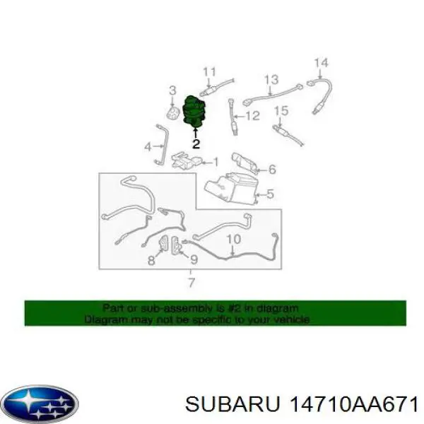 Zawór recyrkulacji spalin EGR Subaru Impreza II sedana (GD) (1999 - 2009) cena, od 172,13 USD