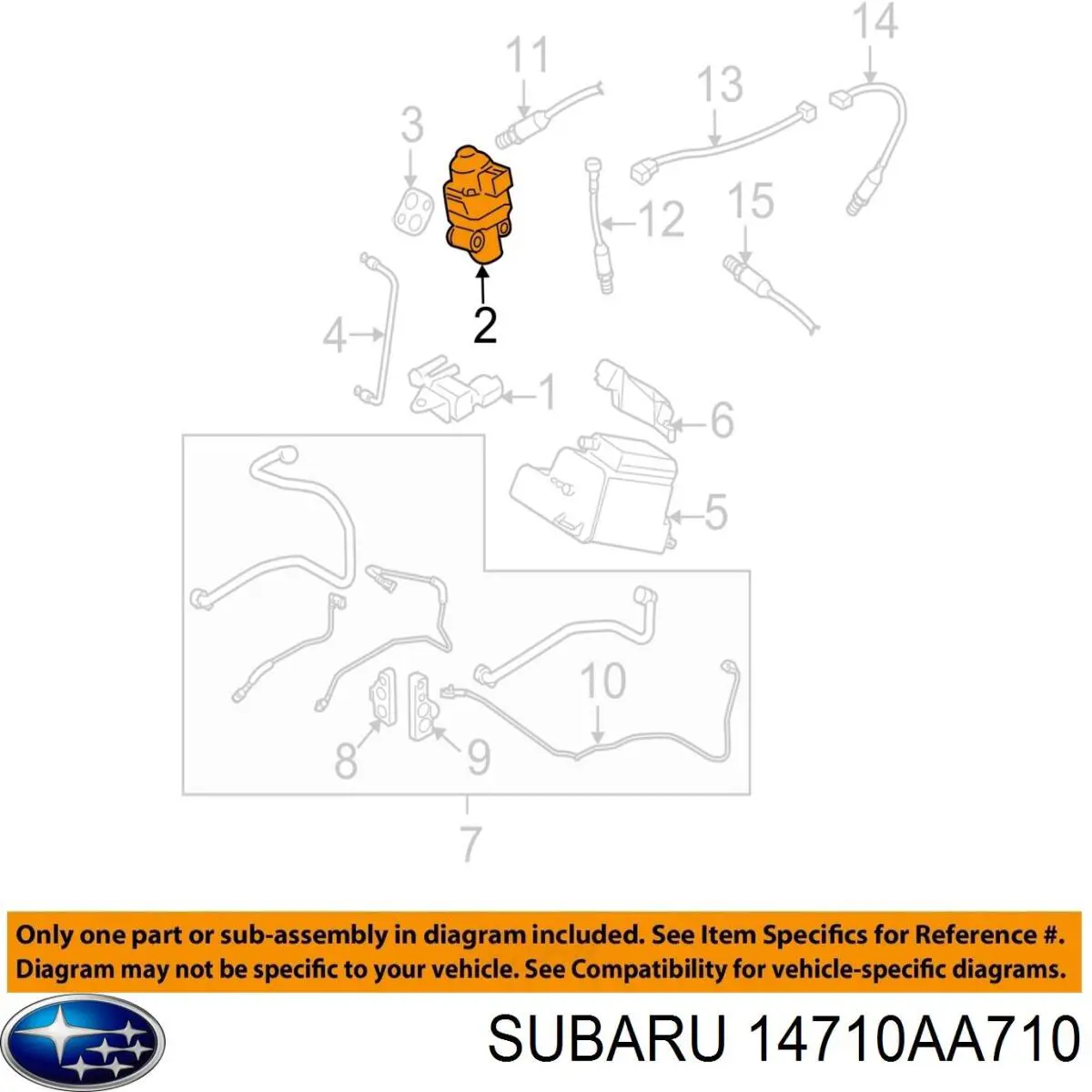 Zawór recyrkulacji spalin EGR Subaru Tribeca SUV (2007 - 2014) cena, od 173,55 USD