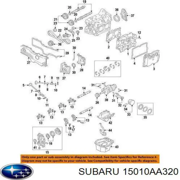 Pompa oleju Subaru 15010AA320 cena, od 144,30 USD