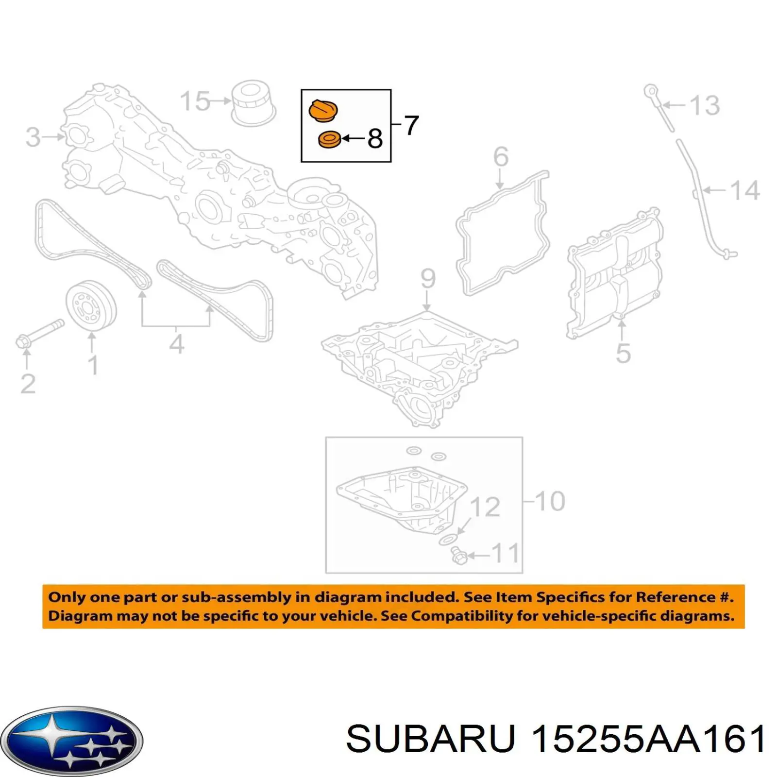 Korek wlewu oleju Subaru Forester 5 (S14, SK)