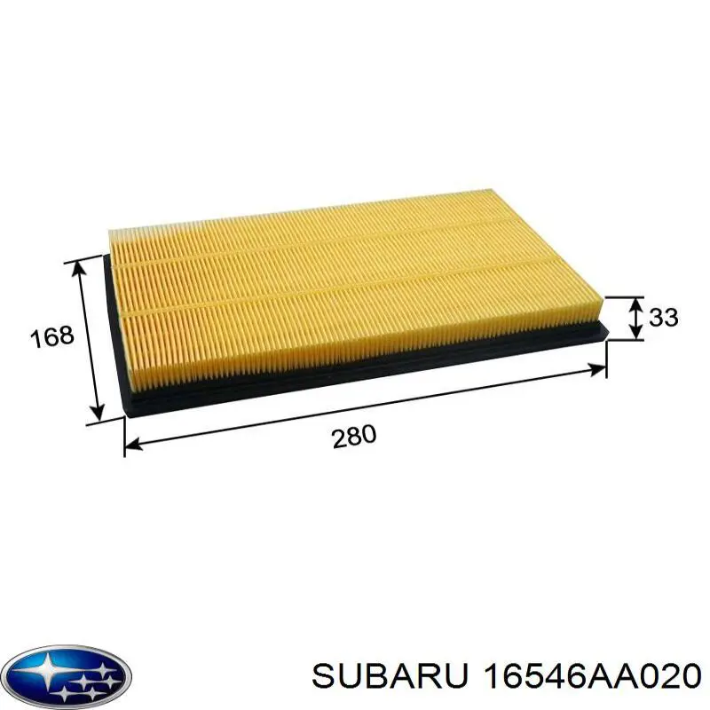Do koszyka 16546AA020 Subaru Filtr powietrza