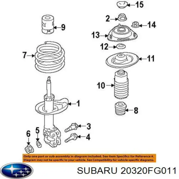 20320FG011 Subaru Poduszka amortyzatora przedniego