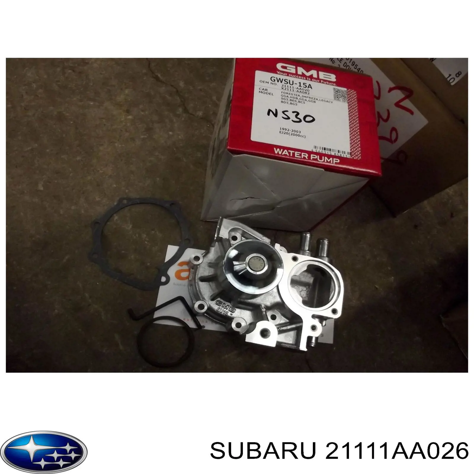 Pompa chłodząca wodna Subaru 21111AA026 cena, od 43,03 USD
