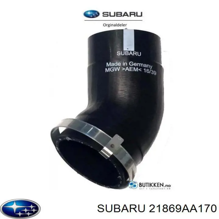 Króciec powietrza, przepustnicy Subaru 21869AA170 cena, od 27,55 USD