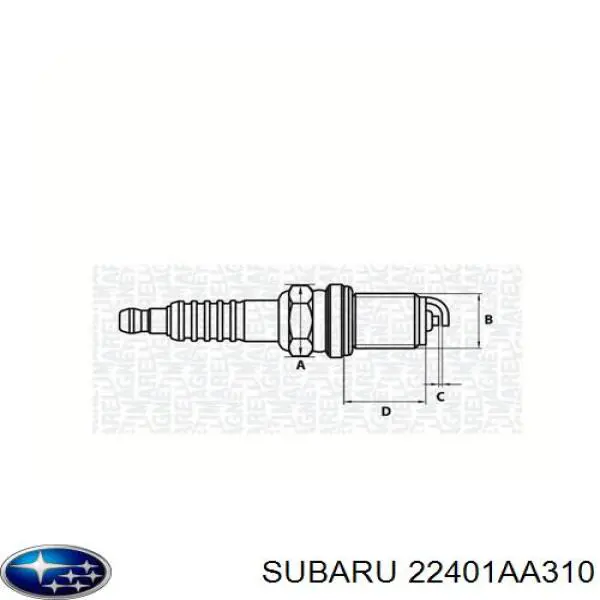 Do koszyka 22401AA310 Subaru Świeca zapłonowa