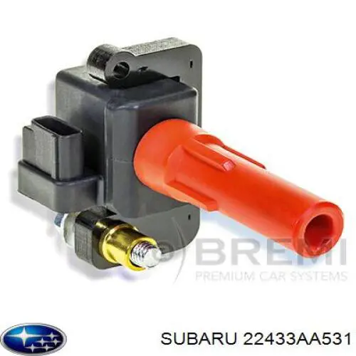 Cewka zapłonowa Subaru 22433AA531 cena, od 79,78 USD