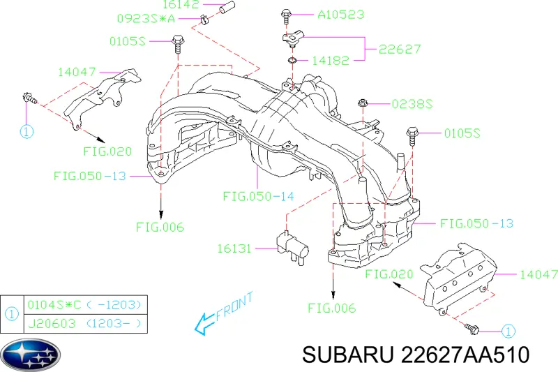Czujnik ciśnienia w kolektorze ssącym, MAP Subaru 22627AA510 cena, od 44,93 USD
