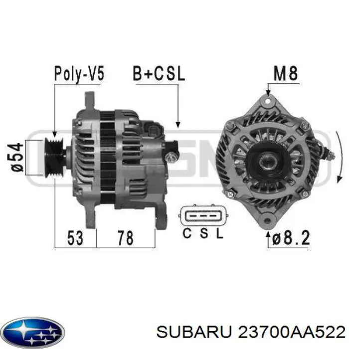 23700AA522 Subaru alternator