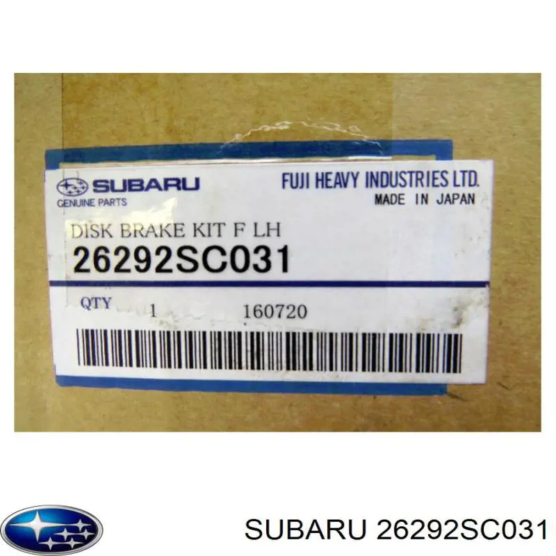 Zacisk hamulcowy przedni lewy Subaru 26292SC031 cena, od 81,30 USD