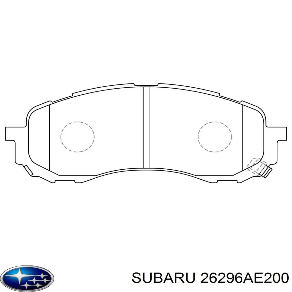 Klocki hamulcowe przednie tarczowe Subaru 26296AE200 cena, od 28,54 USD